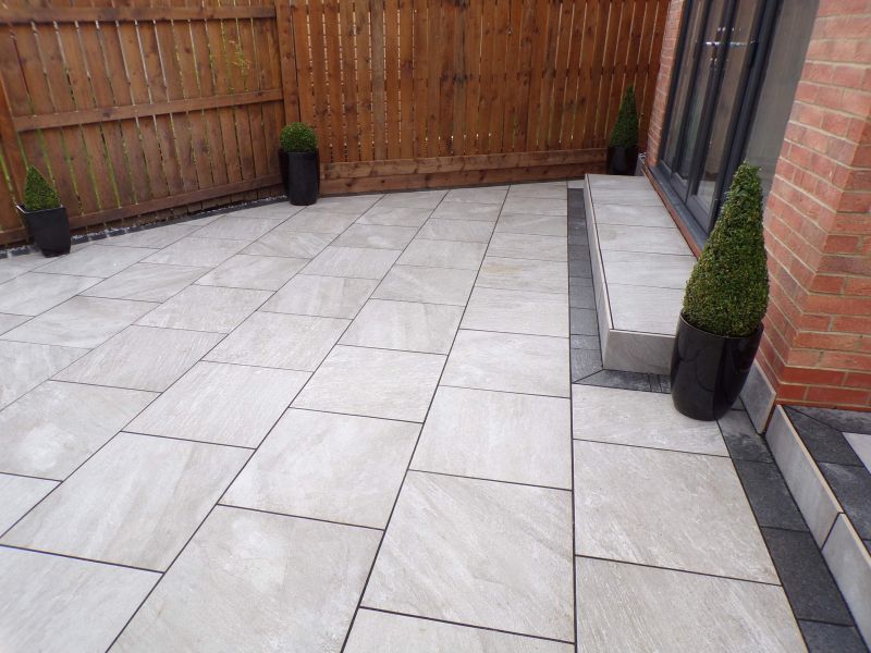 Porcelain Patio Installation detail